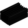 Extruded heatsink, (L x W x H) 75 x 46 x 33 mm, 5.85 to 2.8 K/W, black anodized, SK 68 75 SA