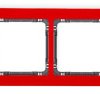 DECO Ramka poczwórna - efekt szkła (ramka: czerwona spód: czarny) czerwony 17-12-DRS-4
