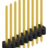 Pin header, 9 pole, pitch 1.27 mm, straight, black, 10060544