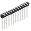 Pin header, 12 pole, pitch 2.54 mm, angled, black, 10134448