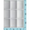 Thermoformed insert, with 9 compartments, white, (L x W x D) 340 x 250 x 53 mm, TE9-60