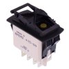 KR44CAXXLG APEM On-On-On Yellow LED 24V Automotive Rocker Switch DPDT