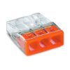Złączka instalacyjna 3x Compact pomarańczowa 2273-203/995-030 (blister 30 szt.) Wago