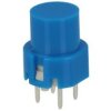 Mikroprzycisk; 12mm; 14,3mm; KS01B-BL; 12,8mm; przewlekany (THT); 4 piny; niebieski; okrągły; OFF-(ON); bez podświetlenia; 10mA;