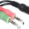 65459 Headset Adapter 3,5mm 4pol / 2x 3,5mm 3pol