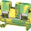 Protective conductor terminal, snap-in, 0.5-10 mm², 2 pole, 8 kV, green/yellow, 3037400000