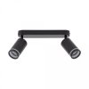 Lampa sufitowa czarna reflektorki na listwie JET BLACK 2*GU10 6912 TK Lighting