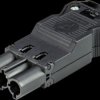 92.932.5053.1 Plug, 3-pin, black, screw connection