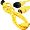 Przedłużacz Zasilający 230V Iec320 C14/ C13 0,8M Żółty