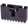 Pin header, 8 pole, pitch 2.54 mm, straight, black, 2-103639-8