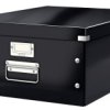 Pudło do archiwizowania, format: A3, Czarny, Wytrzymała laminowana płyta pilśniowa (PP), 369 x 200 x 482mm