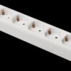 Six-way socket outlet without cable, white