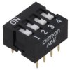Przełącznik DIP-SWITCH Ilość sekcji 4 ON-OFF 0,025A/24VDC A6E-4101-N