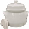 3202 Mini-Gärtopf creme 2,0 l mit Deckel und Steinen Garnek do fermentacji