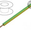 Przewód Silivolt-1V 1x1mm2 linka Cu silikon żółto-zielony, cena za 1m, 61.7607-20