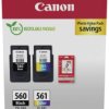 Canon atrament PG-560+CL-561 tusz oryginalny zestaw 2 szt. Czarny, Kolor 3713C008