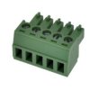 Łączówka; EDK-3.81-05P-4S; 5 torów; R=3,81mm; 15,6mm; 8A; 300V; na przewód; kątowe 90°; otwór kwadratowy; śruba prosta; śrubowy;