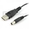 Przewód USB A - wtyk DC 5,5/2,1mm - 0,8m