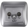 Simon Akord Gniazdo antenowe RTV/SAT aluminium metalizowane AASP/26