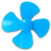 4-blade Propeller 120x2mm - for Mini Wind Turbine DIY Projects - Blue