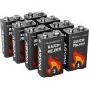 Absina 401005-8 9V Battery Pack 8 pieces, Durable, Temperature Resistant