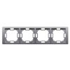 BASIC NEOS stal inox BMRC4/21 Ramka 4-kr. KONTAKT