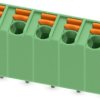 PCB terminal, 5 pole, pitch 5 mm, AWG 24-16, 9 A, spring-clamp connection, green, 1752243