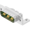 D-Sub plug, 3 pole, 3W3, equipped, angled, solder pin, 3003W3PXX73G20X