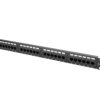 Patch panel 24 port 1U 19 kat.6 czarny PPU6-1024-B