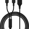 Smrter Kabel do ładowania USB USB 2.0 Złącze męskie USB-A, Złącze męskie USB-C® 1.20 m czarny SMRTER_HYDRA_DUO_C_BK
