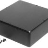 Aluminum die cast enclosure, (L x W x H) 188 x 188 x 67 mm, black (RAL 9005), IP54, 1590FBK