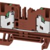Through terminal block, snap-in, 4.0 mm², 32 A, 8 kV, brown, 3109570000