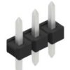 Pin header, 3 pole, pitch 2.54 mm, straight, black, 10058220