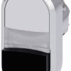 Siemens 3SU10503BB610AA0 3SU1050-3BB61-0AA0 Przycisk podwójny pierścień przedni metalowy, błyszczący przycisk srebrny, b