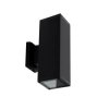 Ogrodowa oprawa elewacyjna kinkiet WAMBA 2xGU10 IP44 czarny EDO777353