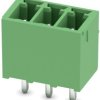 Pin header, 3 pole, pitch 3.5 mm, straight, green, 1843619