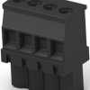 PCB terminal, 4 pole, pitch 5 mm, AWG 30-12, 15 A, cage clamp, black, 1546118-4