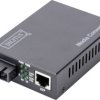 Konwerter multimediów, sieciowy Digitus DN-82020-1 LAN, SC Simplex 100 MBit/s