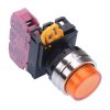 YW4L-M2E01Q0A Amber 22mm Metal Bezel Momentary Push Button Switch NC IP65 IDEC