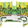 Protective conductor terminal, spring balancer connection, 0.5-2.5 mm², 4 pole, 300 A, 6 kV, yellow/green, 1933780000