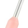 Końcówka tulejkowa izolowana 0.34mm² długość 6mm Różowy średnica 0.8mm Izolowane RS PRO