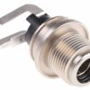 Switchcraft Gniazdo DC Gniazdo DC Kąt prosty Montaż na panelu 5A 30.0V 26.3 mm Srebrny IP68