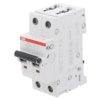 S202-K10 Wyłącznik nadprądowy, 230/400VAC, Prąd znamionowy: 10A, 2-biegunowy, 6kA, szczelność IP20