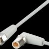 Sensor actuator cable, M12 cable plug, angled, A to M12 cable socket, straight, A, 5 pole/4 pole, 0.3 m, mPPE, gray, 4 A, EVF081