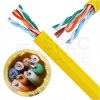 Kabel sieciowy U/UTP kat.5e skrętka 4x2x0,51mm wewnętrzny Eca PVC żółty Molex