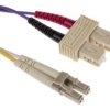 Kabel światłowodowy, średnica: 50/125μm, OM3 Wielomodowy, Fioletowy, LC/SC