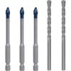 Bosch 2608900596 Expert Tile Drill Bit Set 5piece Hex Shank Long-Lasting