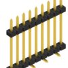 Pin header, 9 pole, pitch 2 mm, angled, black, SLY11SMD1339G