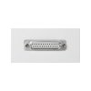 Płytka K45 złącze LPT D-SUB 25 czysta biel 90x45mm