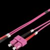 DK-2532-03-4 FO patch cable, OM4, LC / SC, duplex, violet, 3m